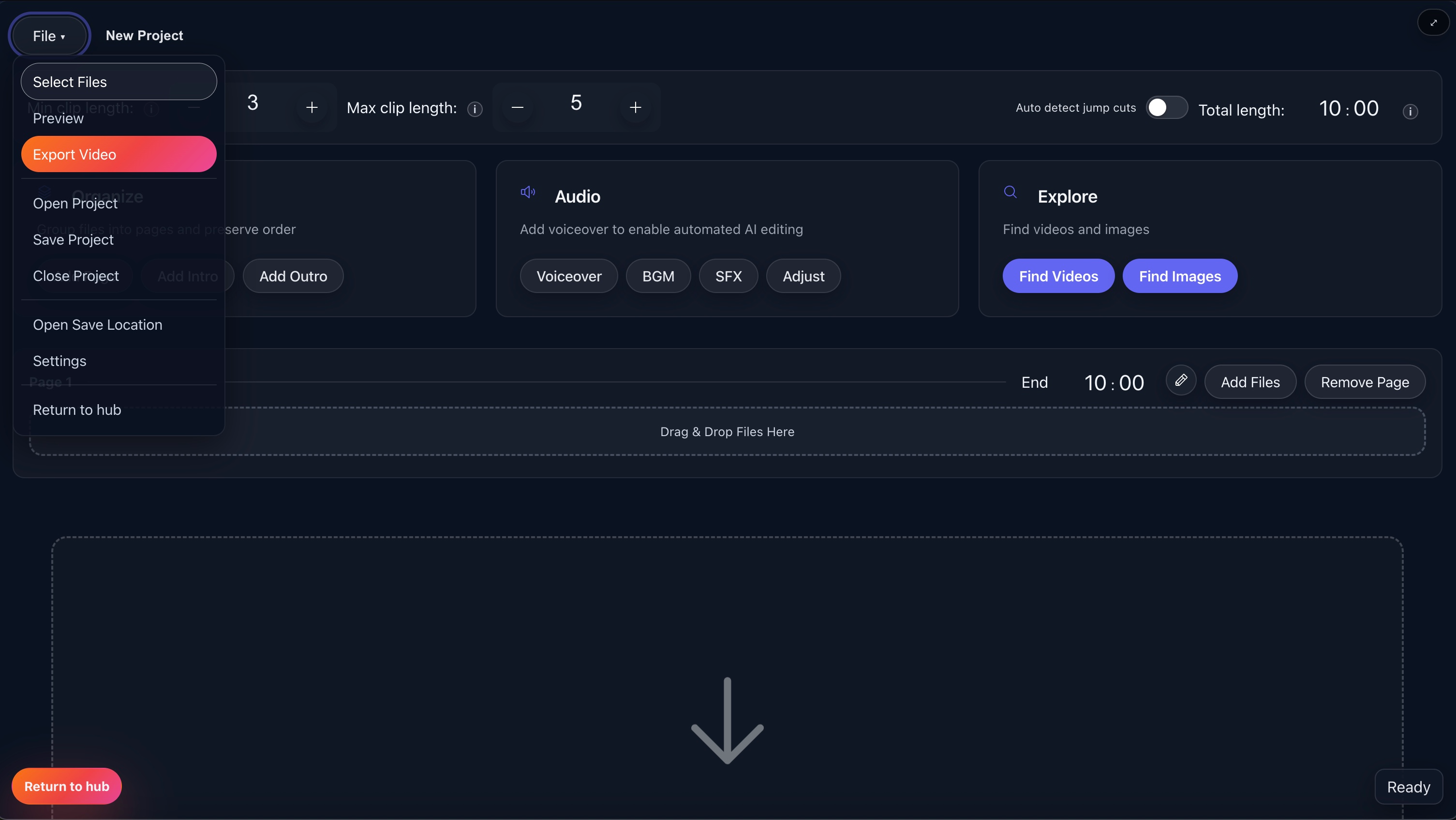 Screenshot: reusable workflow overview