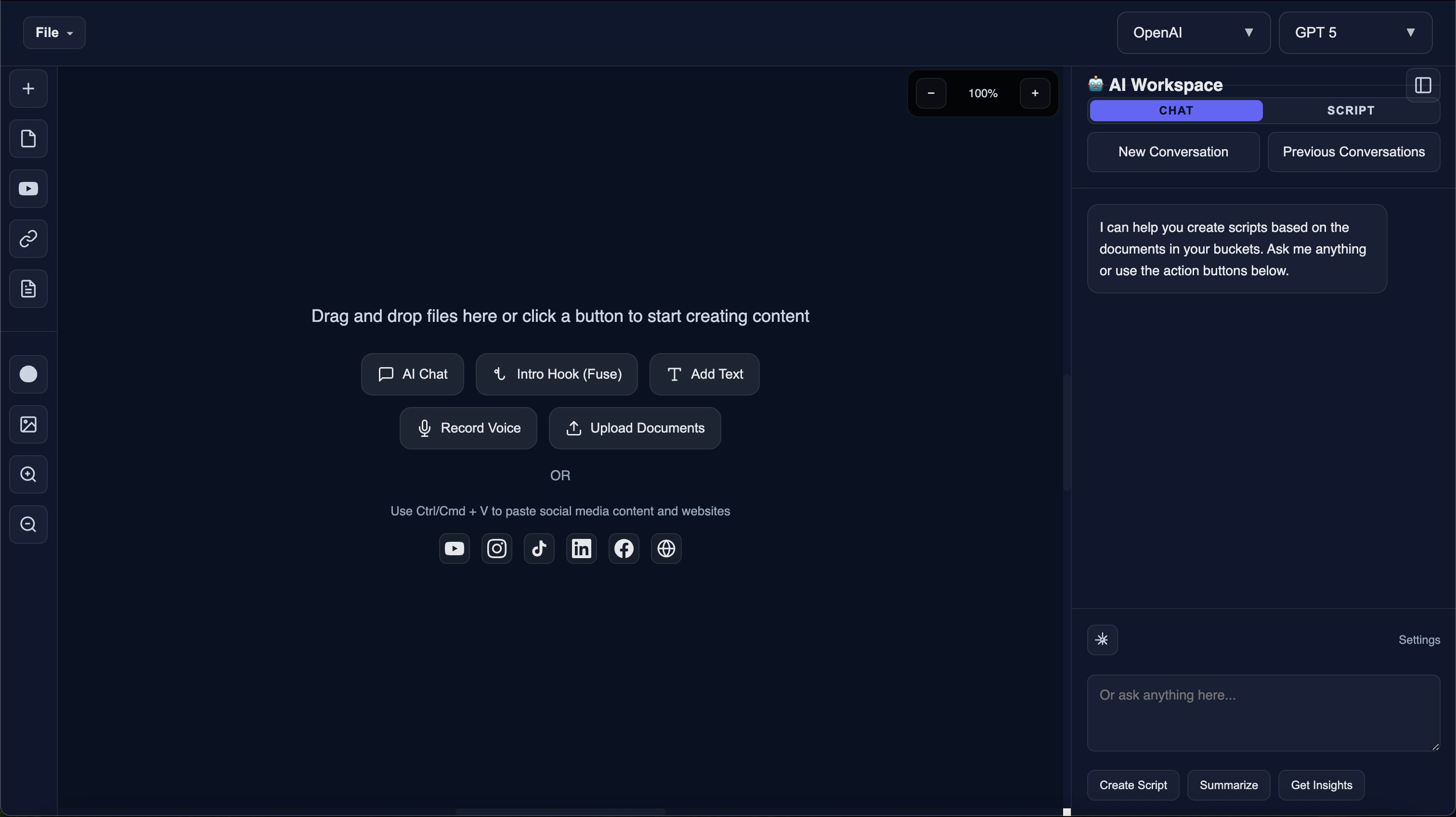 Screenshot: Script Shufflr