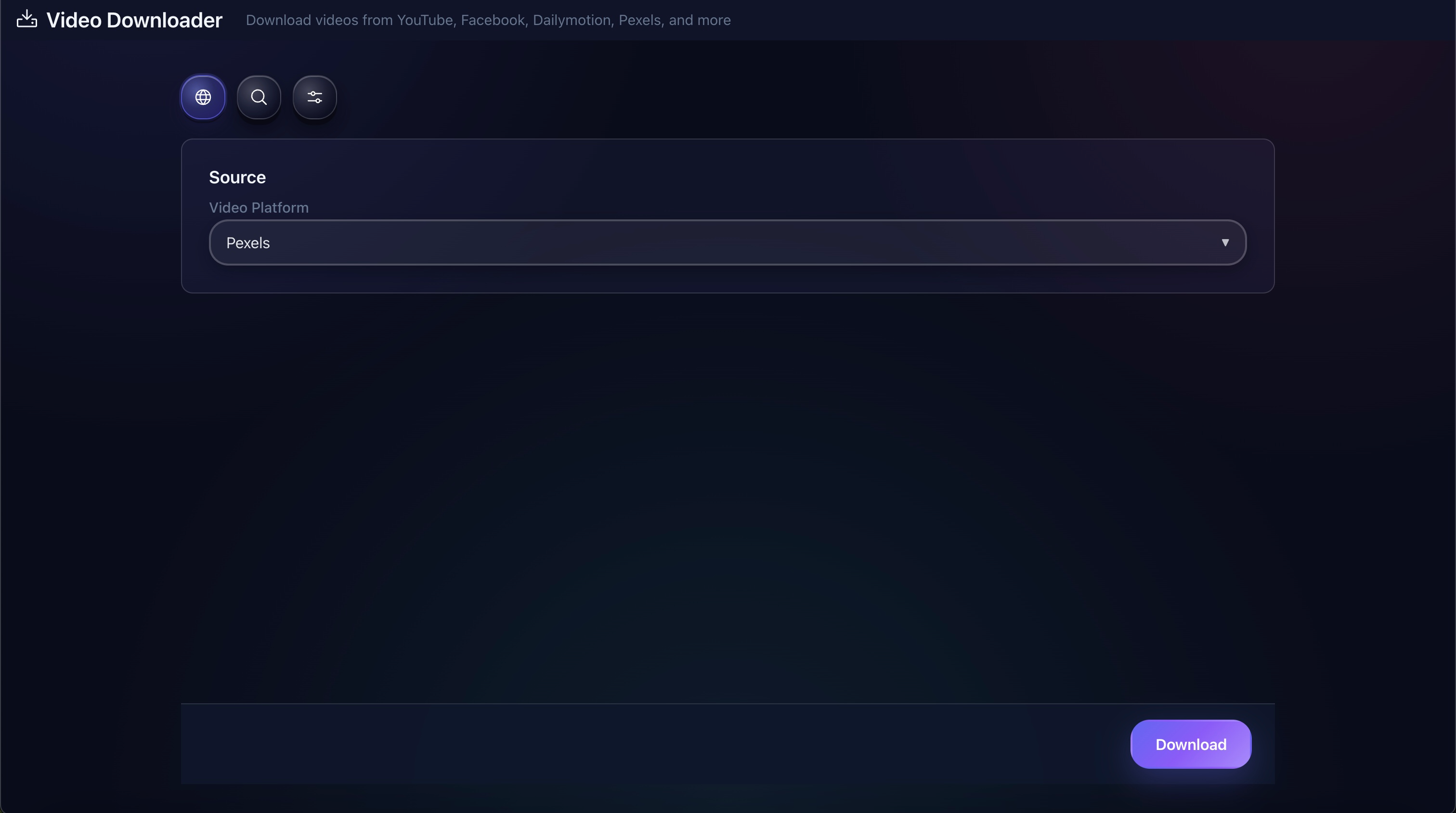 Screenshot: Video Downloader